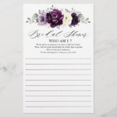 ナス紫色の梅アイボリー白い誰が私のゲーム (正面)