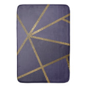 ナス紫金ゴールドブロンズジオメトリグラムシック バスマット (正面縦)