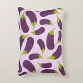 ナス茄子紫色の野菜パターンデザイン アクセントクッション (正面(垂直))