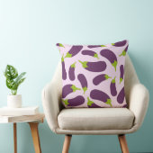 ナス茄子紫色の野菜パターンデザイン クッション (椅子)