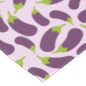 ナス茄子紫色の野菜パターンデザイン テーブルクロス (アングル)