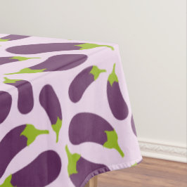 ナス茄子紫色の野菜パターンデザイン テーブルクロス