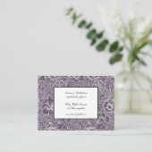 ナス薄紫RSVPおよびギフトレジストリ100パックセット エンクロージャーカード (スタンド正面)
