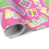 ナス誕生日模様 ラッピングペーパー (ロールコーナー)