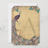 ナス・アクアピーコックヴィンテージ3羽毛 招待状 (裏面)