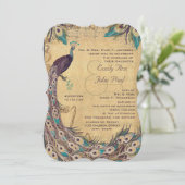 ナス・アクアピーコックヴィンテージ3羽毛 招待状 (スタンド正面)