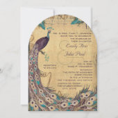 ナス・アクアピーコックヴィンテージ3羽毛 招待状 (正面)
