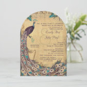 ナス・アクアピーコックヴィンテージ3羽毛 招待状 (スタンド正面)