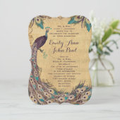 ナス・アクアピーコックヴィンテージ3羽毛 招待状 (スタンド正面)