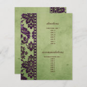 ナス&オリーブダマスコレース結婚のインサート エンクロージャーカード (正面/裏面)