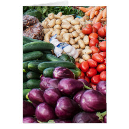 ナス・キュウリ・トマト・ポテト・グリーティングカード