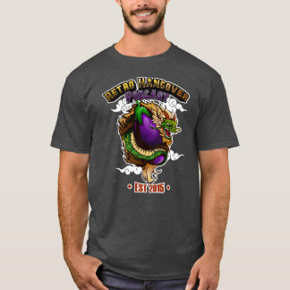 ナス・ドラゴンメンズチャコールティーをゴップ Tシャツ