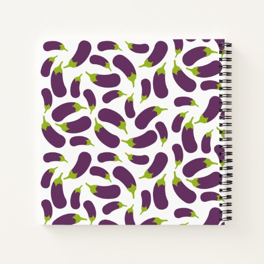 ナス・ナス・パープル・ベジタブル空白のレシピ ノートブック (裏面)