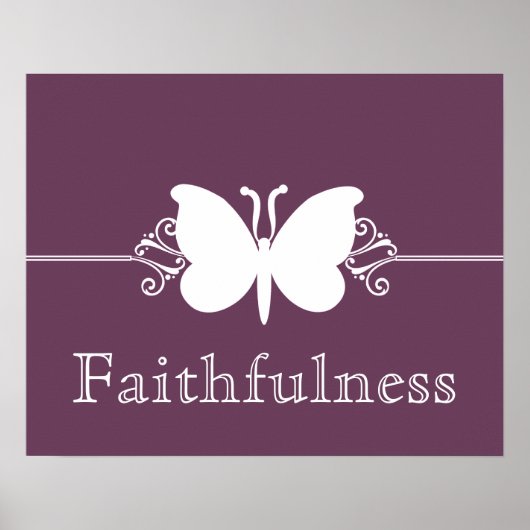 ナス・バタフライ渦巻き美徳ポスター ポスター (正面)