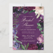 ナス・パープルフローラブライダルシャワー 招待状 (正面)