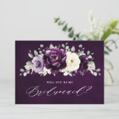 ナス・パープル・プラム私のブライドメイドinv 招待状 (スタンド正面)
