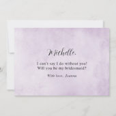 ナス・パープル・プラム私のブライドメイドinv 招待状 (裏面)