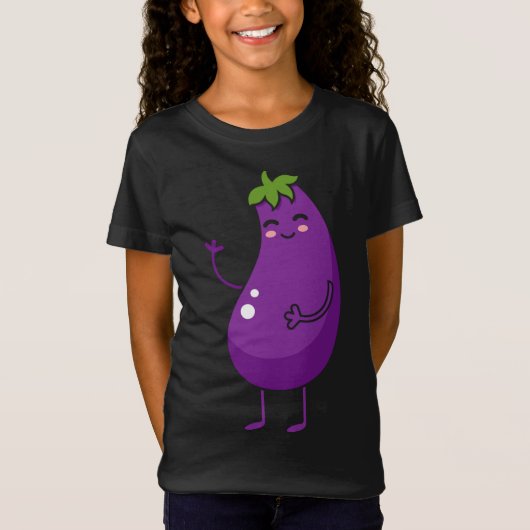 ナス – フルーツギフトフルーツナスおもしろいフルーツT Tシャツ (正面)