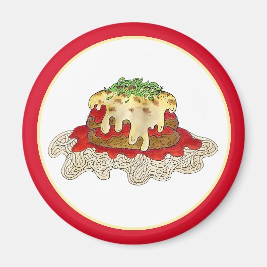 ナスAubgergine Parmパルメザンフーイタリアンド マグネット (正面)