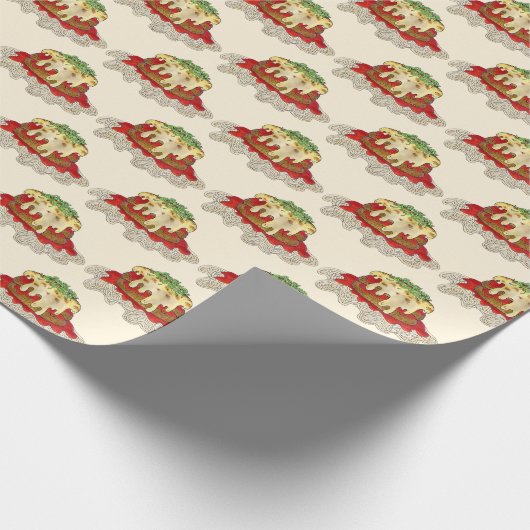 ナスAubgergine Parmパルメザンフーイタリアンド ラッピングペーパー (角)