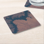 ナセル湖 スクエアペーパーコースター (アングル)