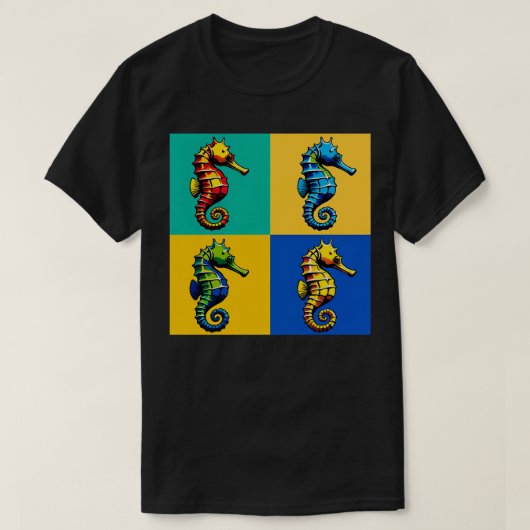 ナソシーホースアートトレンディーマリンライフ Tシャツ (デザイン正面)