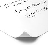 ナタシンプルシャフォトゲストブック結婚のサイン ポスター (角)