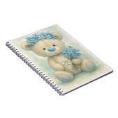 ナタスの青い鼻と忘れメの鼻のテディ ノートブック (右側)