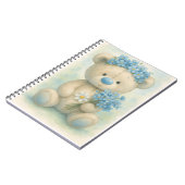 ナタスの青い鼻と忘れメの鼻のテディ ノートブック (左側)