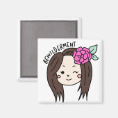 ナタスレミ「チビ（小さくかわいく書いた感じ）」磁石 マグネット (正面/裏面)