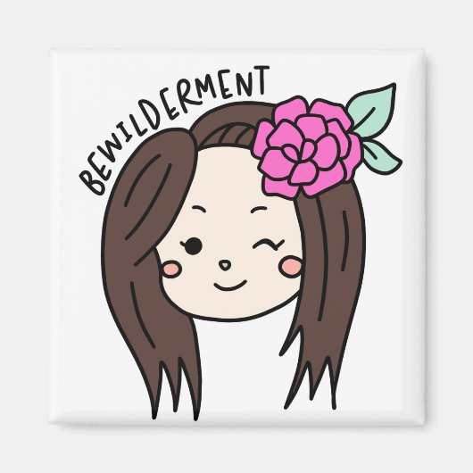 ナタスレミ「チビ（小さくかわいく書いた感じ）」磁石 マグネット (正面)