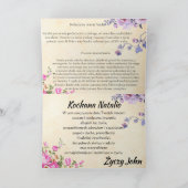 ナタパーソナライズされたリア・ポーランドの名札 シーズンカード (内部)