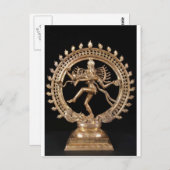 ナタラジ・ヒンドゥー教の神 ポストカード (正面/裏面)