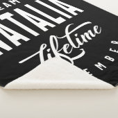 ナタリアパーソナライズされた名誕生日ギフト シェルパブランケット (3/4)