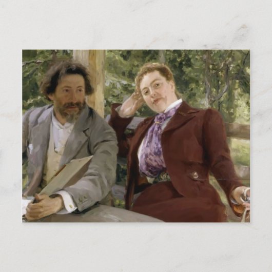 ナタリア・ノルドマンのイリア・レピンポートレート、イリア・レピン ポストカード (正面)