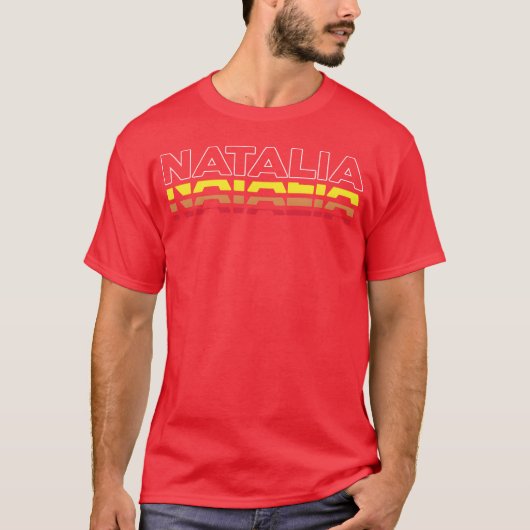 ナタリア 名前 ファニー ビンテージ 日没 ナタリア ギ Tシャツ (正面)