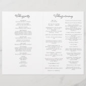 ナターシャカソリッ結婚クスの集団式典礼プログラム (裏面)