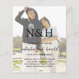 ナターシャフォトモノグラムモダン結婚式招待状