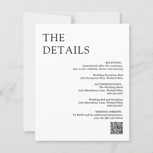 ナターシャフォトモノグラムモダン結婚式招待状 (裏面)