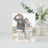 ナターシャフォトモノグラムモダン結婚式招待状 (スタンド正面)