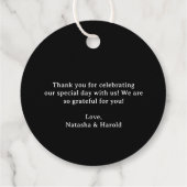 ナターシャブラックモノグラムモダン結婚ズ フェイバータグ (裏面)