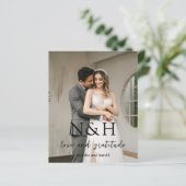 ナターシャモダンモノグ結婚ラムサンキューカード (スタンド正面)