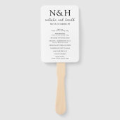 ナターシャモノグラムモダン結婚式 プログラム ハンドファン (正面)