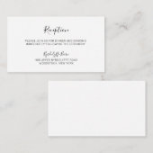 ナターシャ書道白黒ウェディングレセプション エンクロージャーカード (正面/裏面)