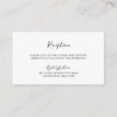 ナターシャ書道白黒ウェディングレセプション エンクロージャーカード (正面)