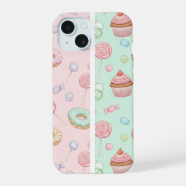 ナターシャ・アズによるドーナツとカップケーキ iPhone 15ケース