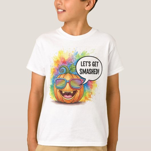ナターシャ・アズによる爆発パンプキン Tシャツ (正面)