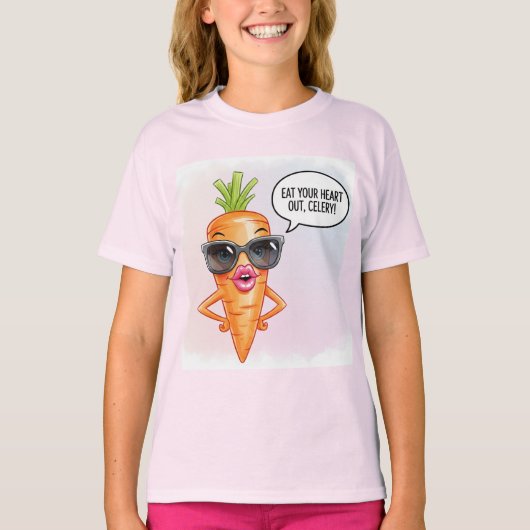 ナターシャ・アズによる華麗なニンジン Tシャツ (正面)