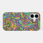 ナターシャ・アメリカによるレインボー・マッシュルーム iPhone 16ケース (裏面横)