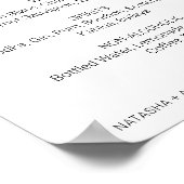 ナターシャ ブラック ドリンク メニュー ラスティック ウェディング サイン (角)